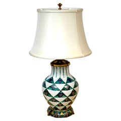 Édouard Cazaux Lampe Art Déco Motif Amérindien Tête de Flèche - Un Chef-d'œuvre
