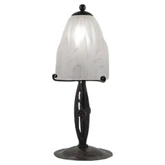 Vintage Edouard Cazaux at Degue's French Art Deco Table Lamp, 1928-1930