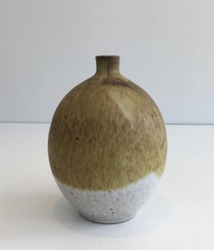 Edouard Chapallaz, Small Sandstone Single-Flower Vase, Signed by Swiss Artist Ed