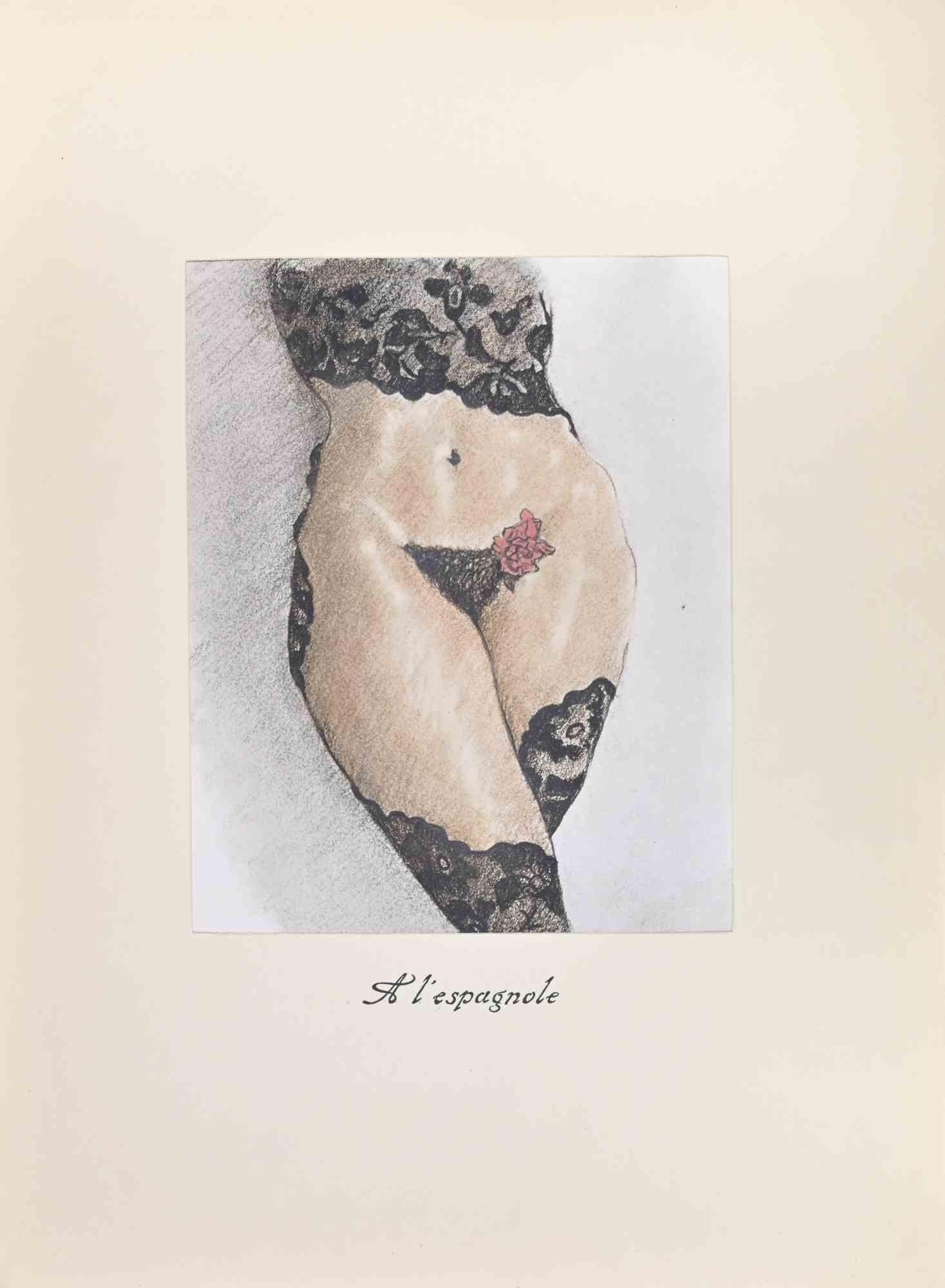 Litografia realizzata da Edouard Chimot nel 1932.

Appartiene alla suite "Le Chat", in cui l'autore classifica e rappresenta acconciature pubiche che diventano progressivamente più surreali.

Ottime condizioni.