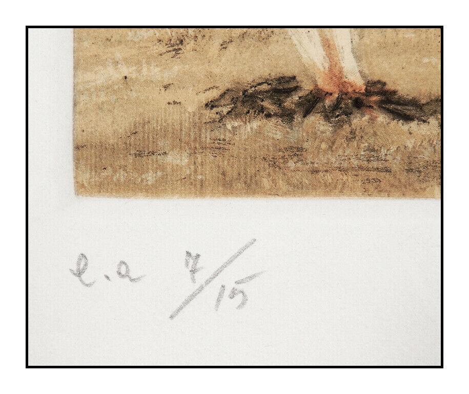 Edouard Chimot Original Color Etching French Landscape Hand Signed Art Framed For Sale 3