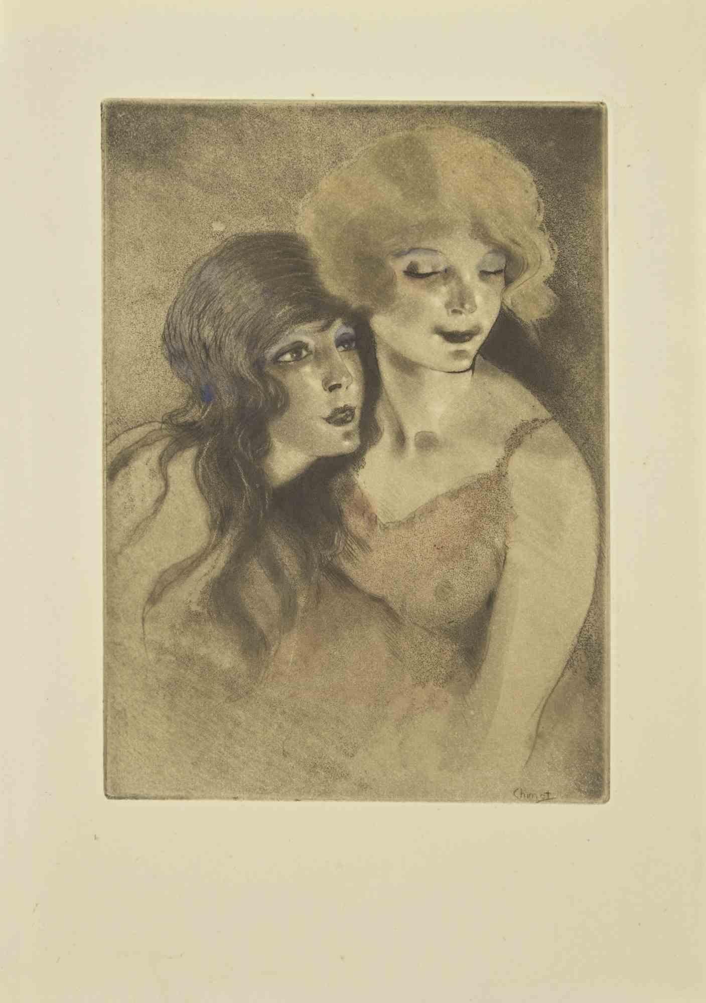 Friends is an etching realized by Edouard Chimot in the 1930s.

Signed on the plate by the artist on the lower right corner.

Good conditions.

Édouard Chimot (26 November 1880 – 7 June 1959) was a French artist, illustrator, and editor whose career