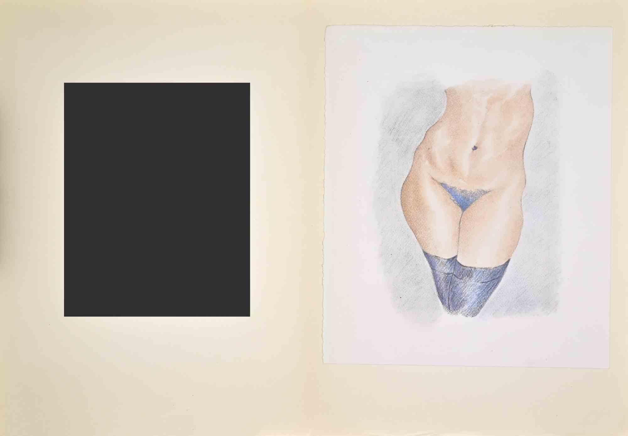 La Chatte Bleu de Perse - Litografía de Edouard Chimot - 1932 en venta 1