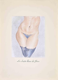 La Chatte Bleu de Perse - Lithographie d'Edouard Chimot - 1932