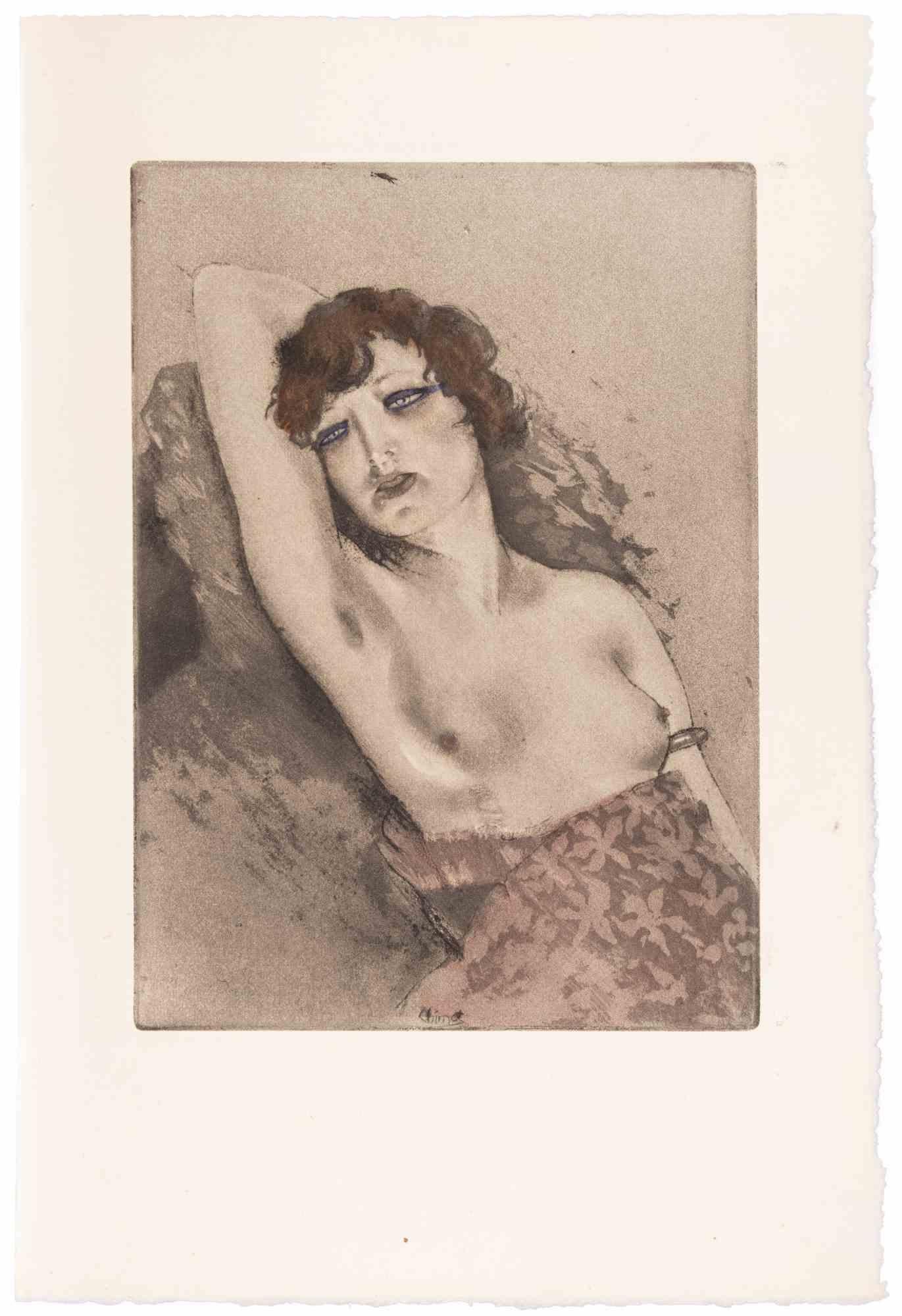 Akt einer Frau ist eine Radierung von Edouard Chimot aus den 1930er Jahren.

Das sehr schöne Kunstwerk ist in gutem Zustand.

Keine Unterschrift.

Stellt eine nackte junge Frau dar.

Édouard Chimot (26. November 1880 - 7. Juni 1959) war ein