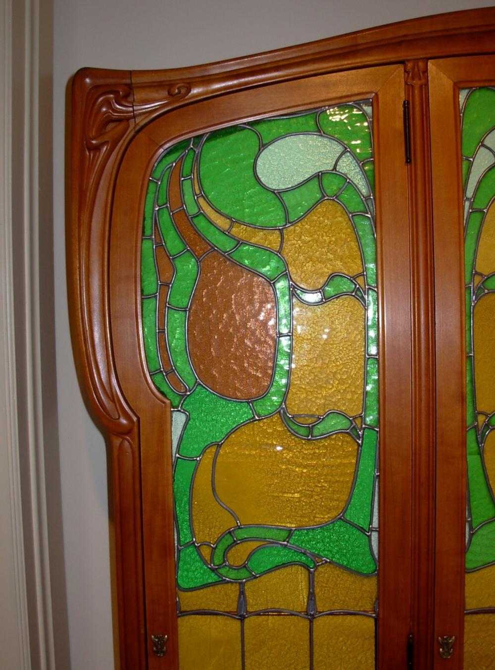 French Art Nouveau cabinet by Edouard Colonna, 1900-1901, identified in numerous period sources as Bibliotheque Victor Hugo. It is 57