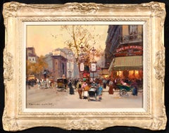 Porte de Saint Martin - Impressionist Cityscape Oil Painting by Edouard Cortes
