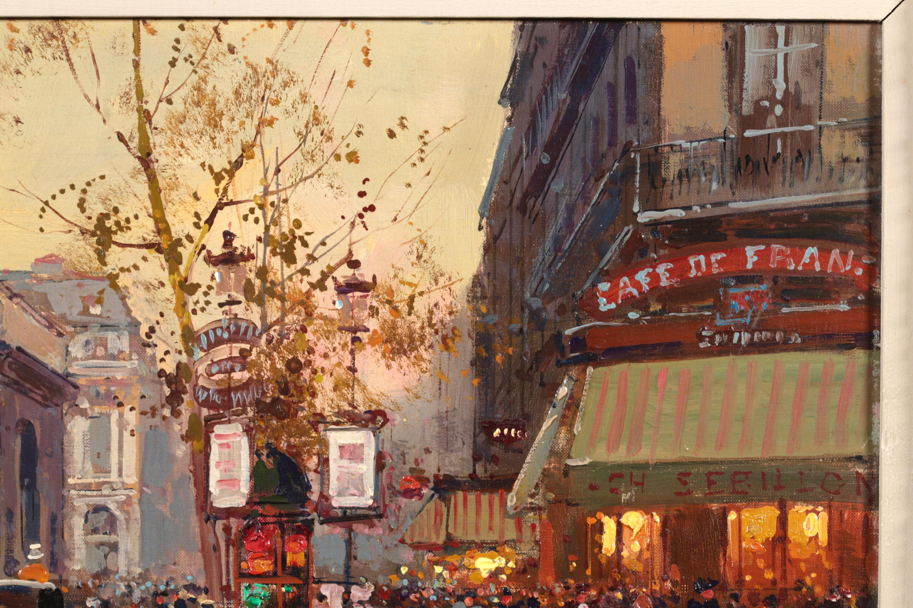 Porte de Saint Martin - Impressionist Cityscape Oil Painting by Edouard Cortes 1