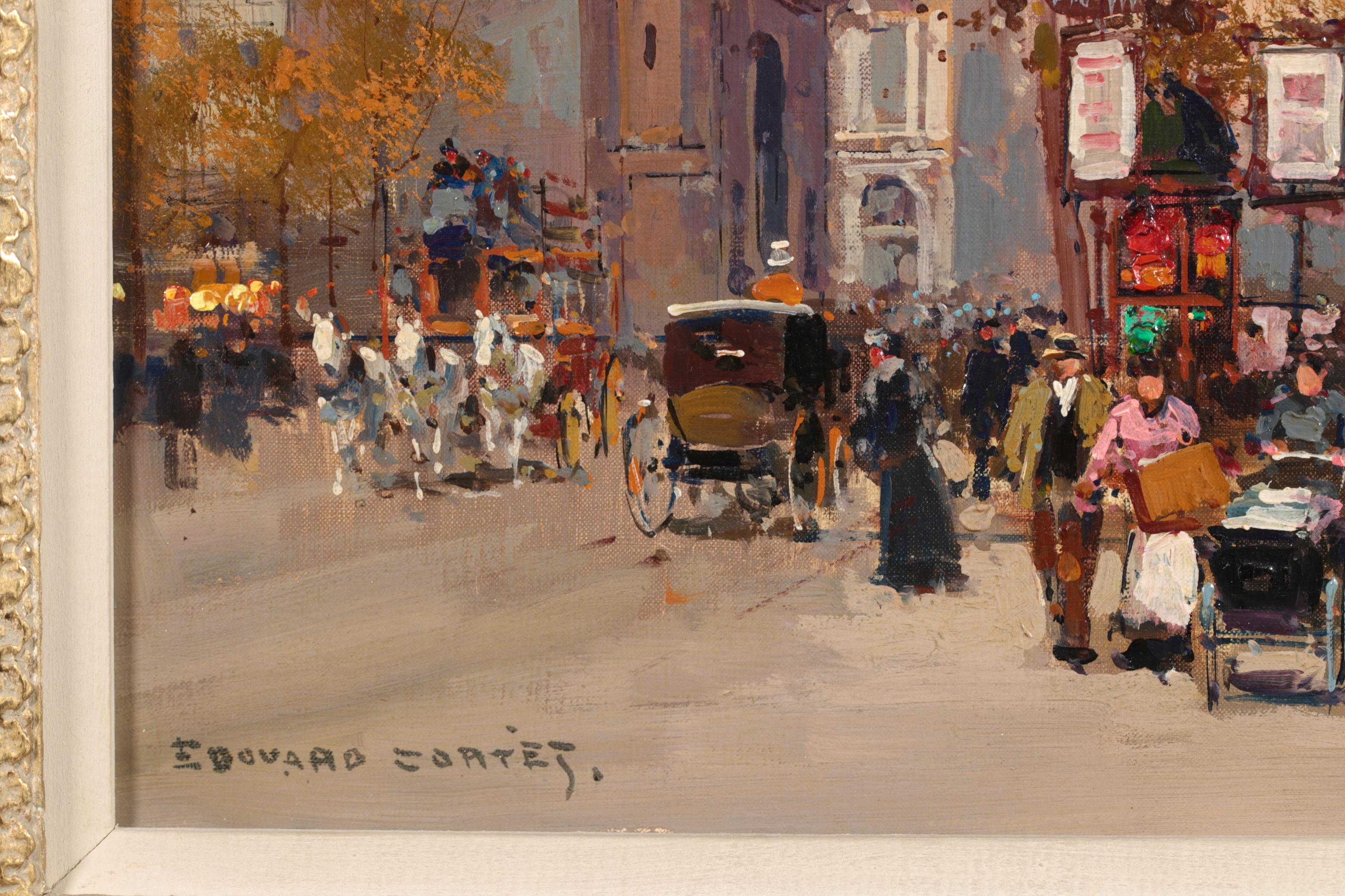 Porte de Saint Martin - Impressionist Cityscape Oil Painting by Edouard Cortes 3
