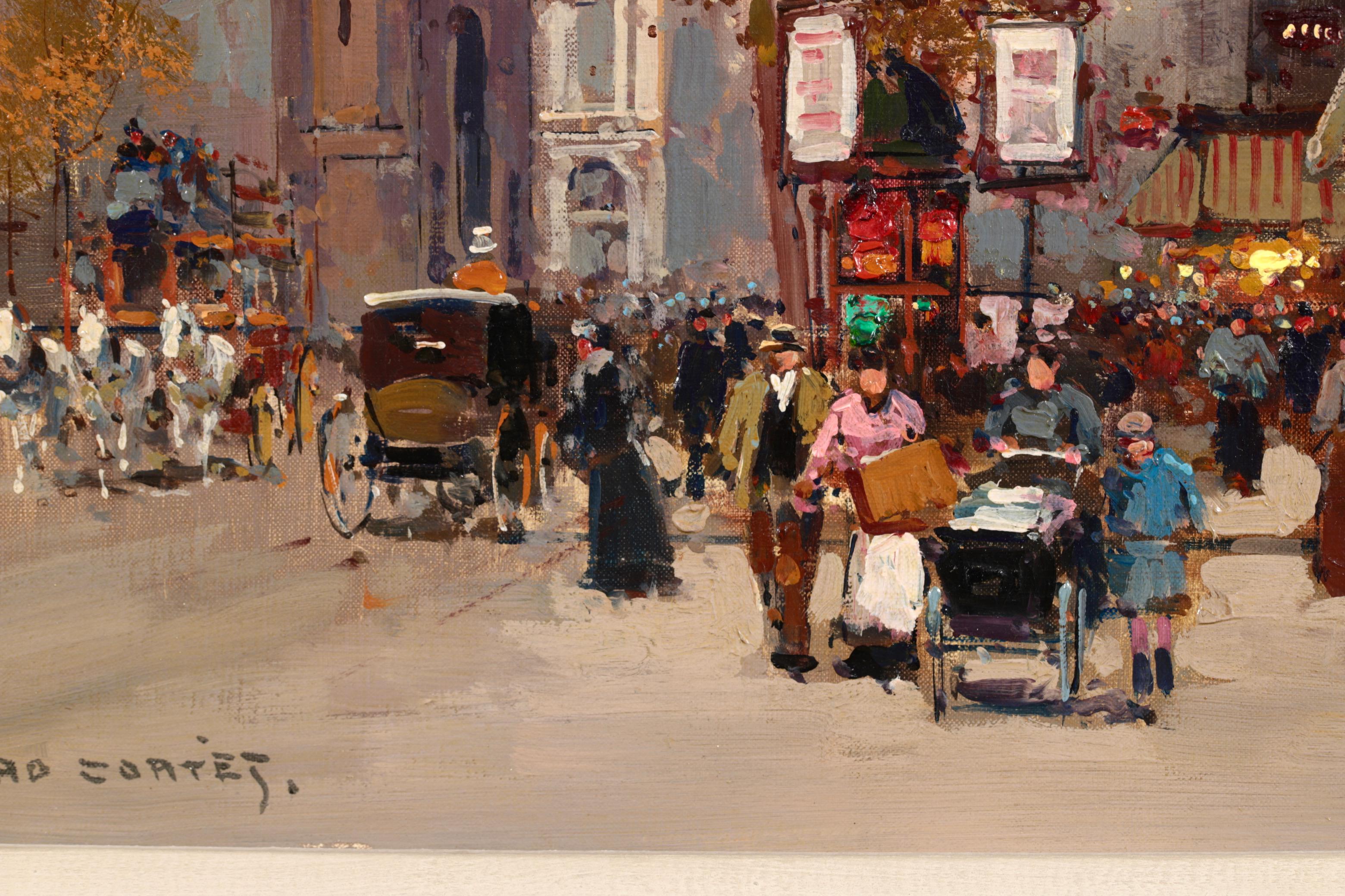 Porte de Saint Martin - Impressionist Cityscape Oil Painting by Edouard Cortes 4