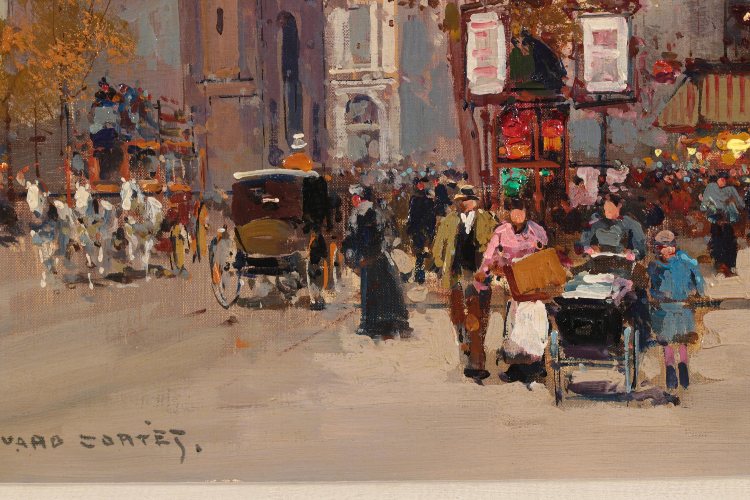 Porte de Saint Martin - Impressionist Cityscape Oil Painting by Edouard Cortes 5