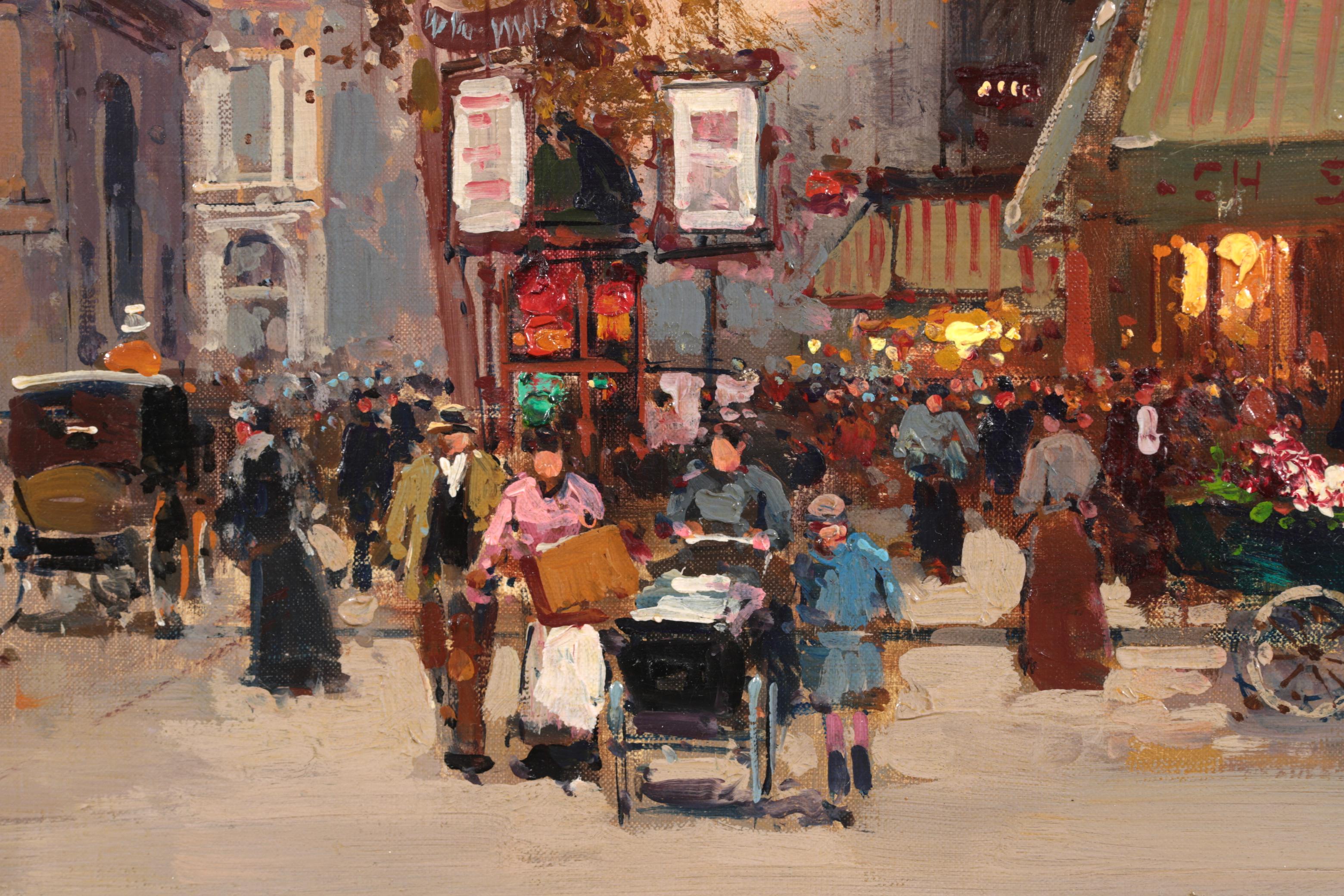 Porte de Saint Martin - Impressionist Cityscape Oil Painting by Edouard Cortes 6