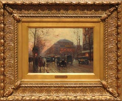 "Theatre de Sara Barnhardt", Edouard Cortes, 13x18, Oil on Canvas, Impressionism