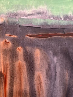 Modernist Abstract Expressionism Field Color Painting Canvas Original Signed EDL