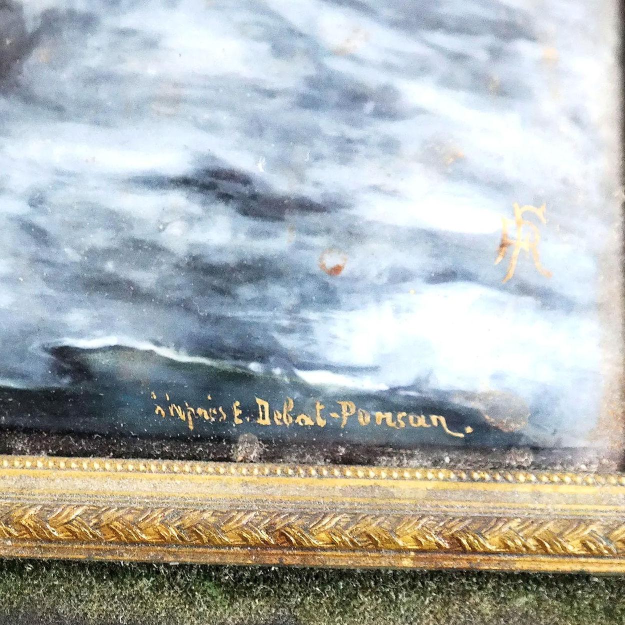 Neoclassical Revival Edouard Debat-Ponsan Allegorical French Enamel Plaque For Sale