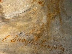 "Portrait of a Bride" by E. Dreyfus-Gonzáles - Oil on Canvas - 104x85 cm