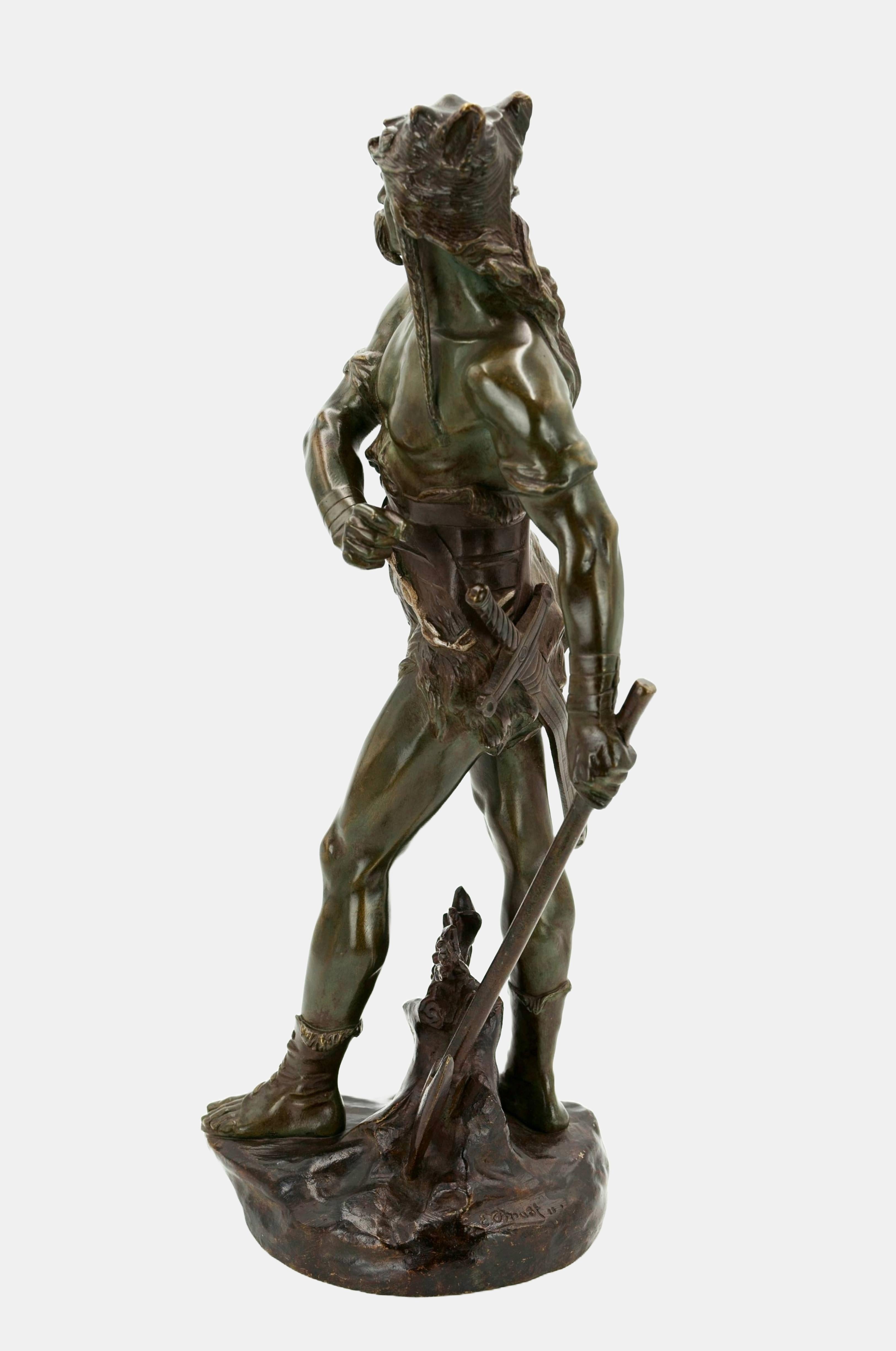 The Gallic warlord Vercingetorix / - The will to freedom - - Sculpture by Edouard Drouot 