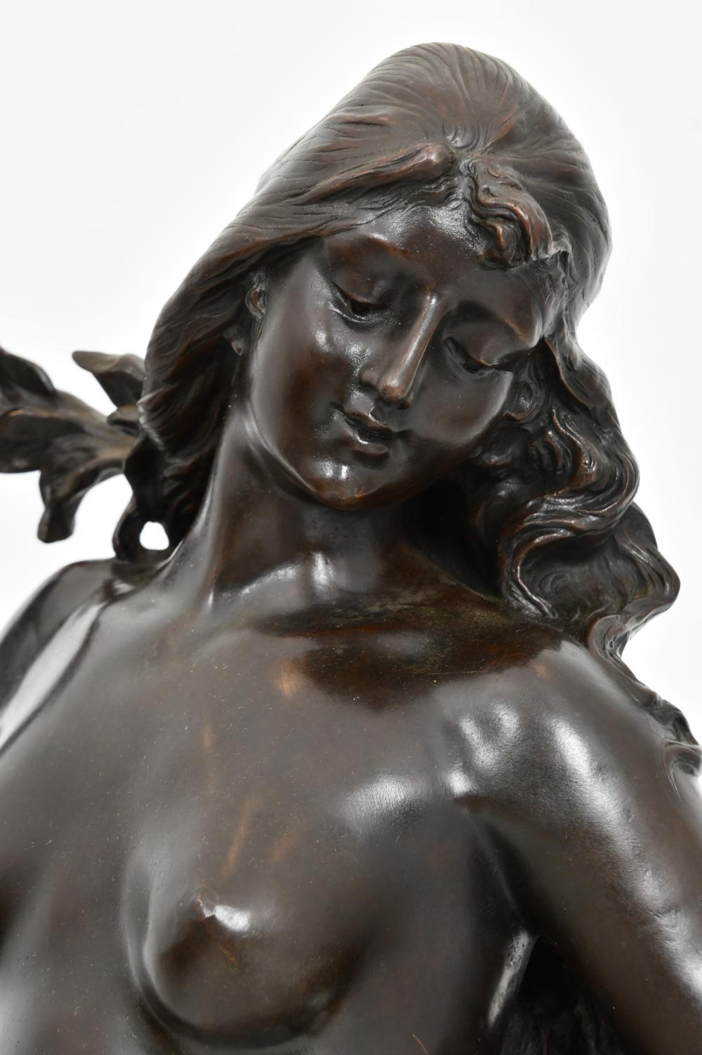 Edouard Drouot Bronze Female Figure In Good Condition In New York, NY