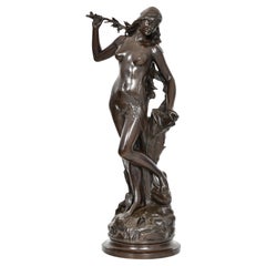 Edouard Drouot Bronze Female Figure
