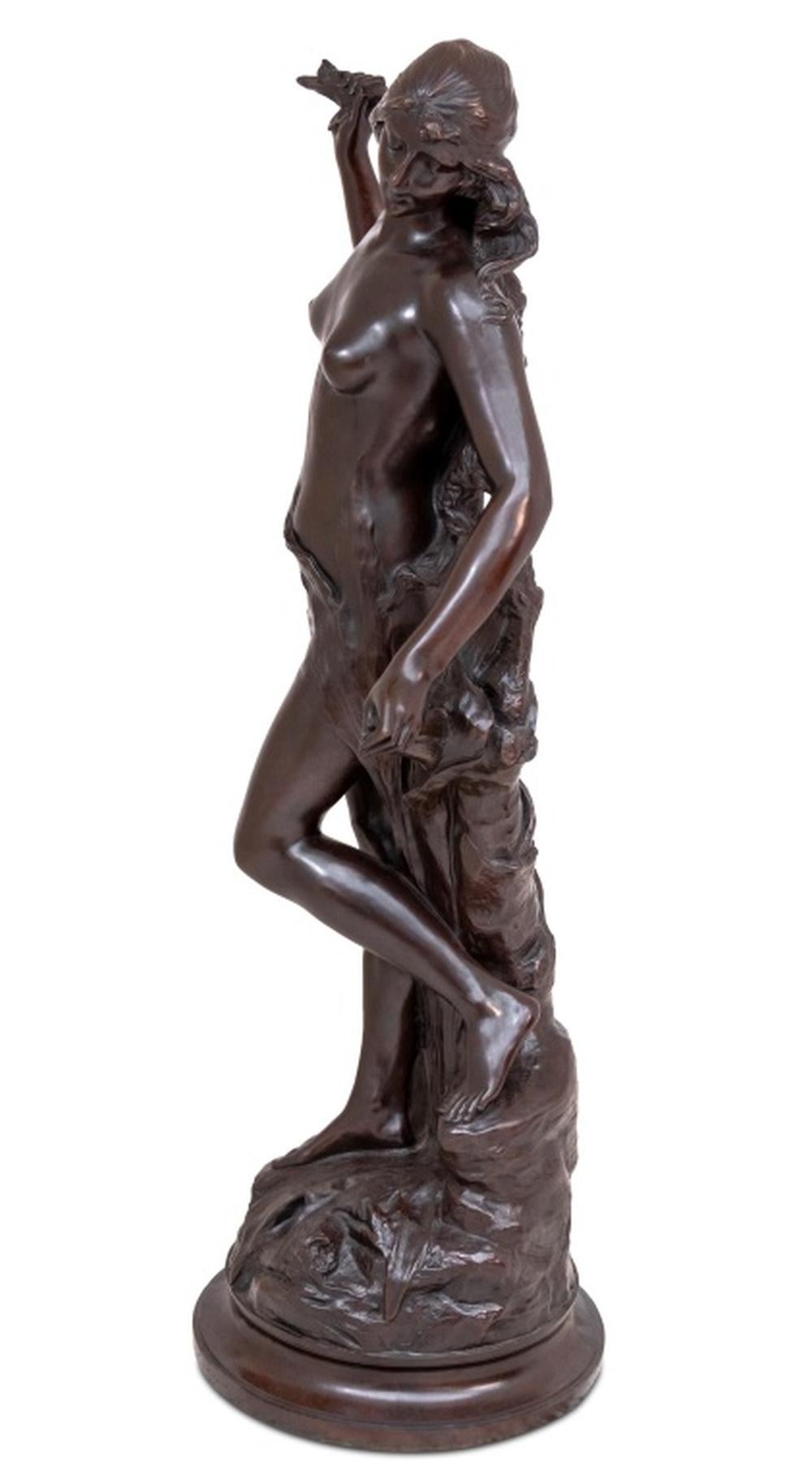 Edouard Drouot (francés, 1859-1945) Escultura de bronce patinado 