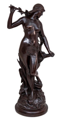 Edouard Drouot Escultura de bronce "Dafne