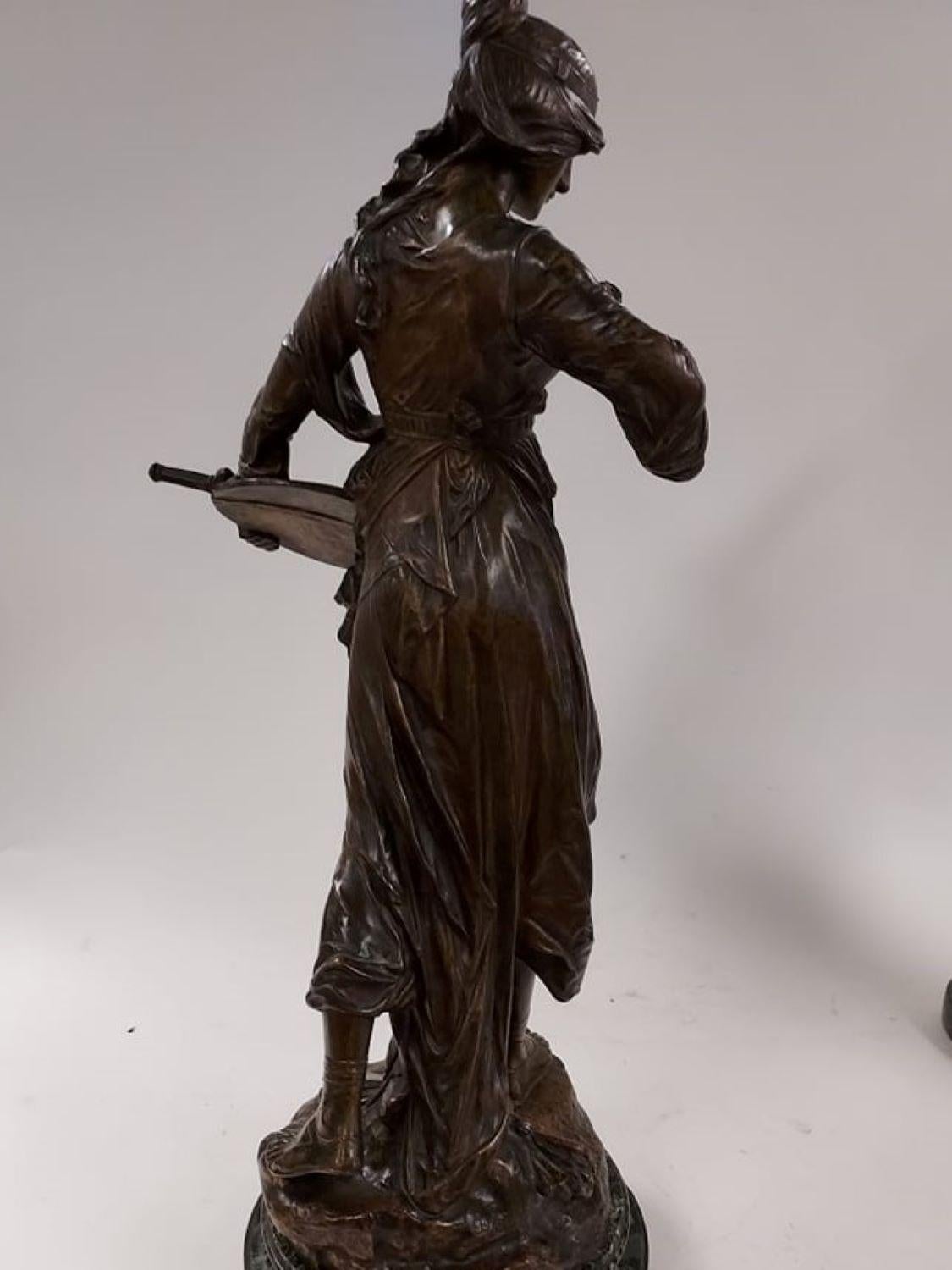 Athena After  Edouard  Drouot  - Romantic Sculpture by Edouard Drouot