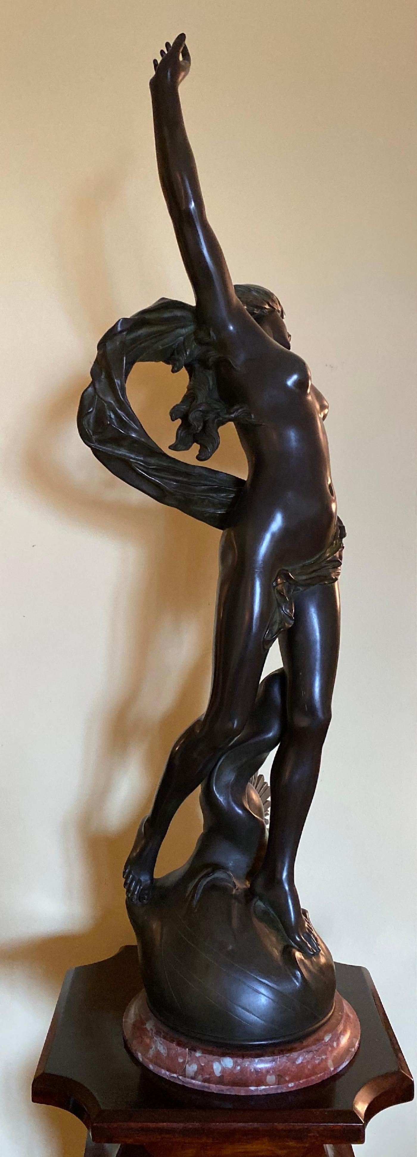 Dancer - Sculpture by Edouard Drouot