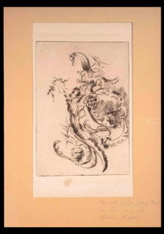 Floating - Original Etching By Edouard Dufeu - Late 19th Century