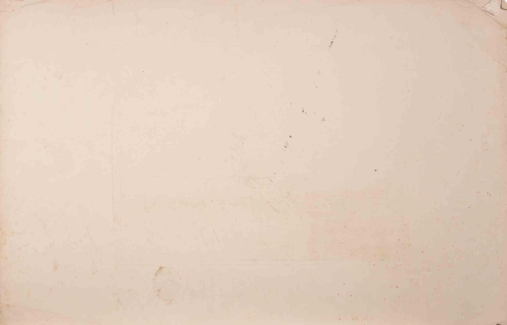 Le Borde du Nil - Etching by Edouard Dufeu - 1864 For Sale 1