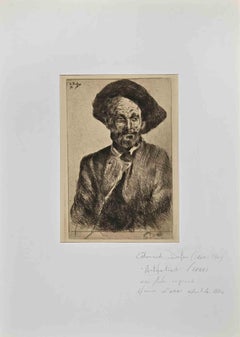 Autorretrato - Aguafuerte de Edouard Dufeu -1888