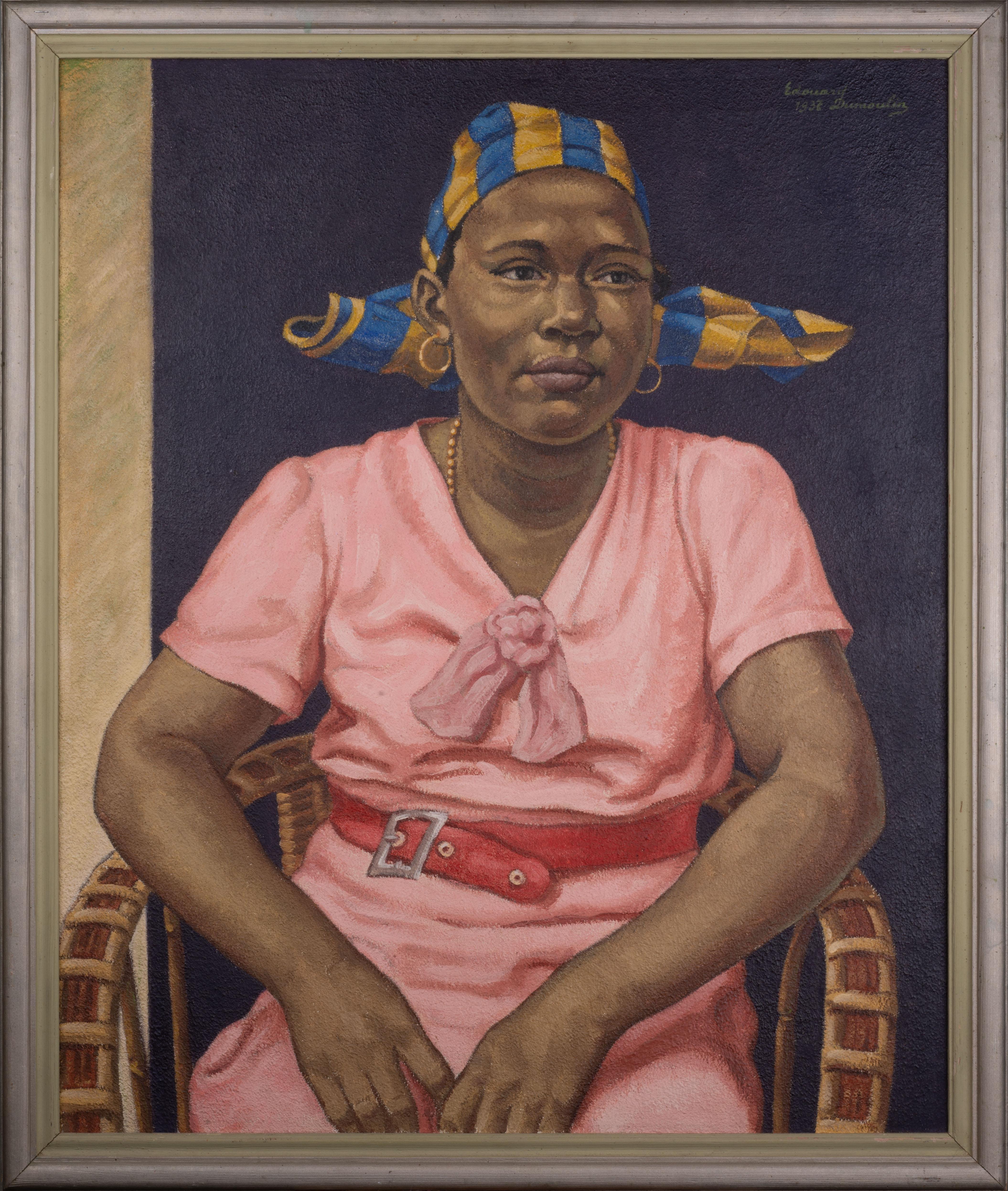 Portrait Painting de Edouard Dumoulin - Retrato de mujer Croele