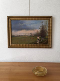 Woman with Basket of Wildflowers