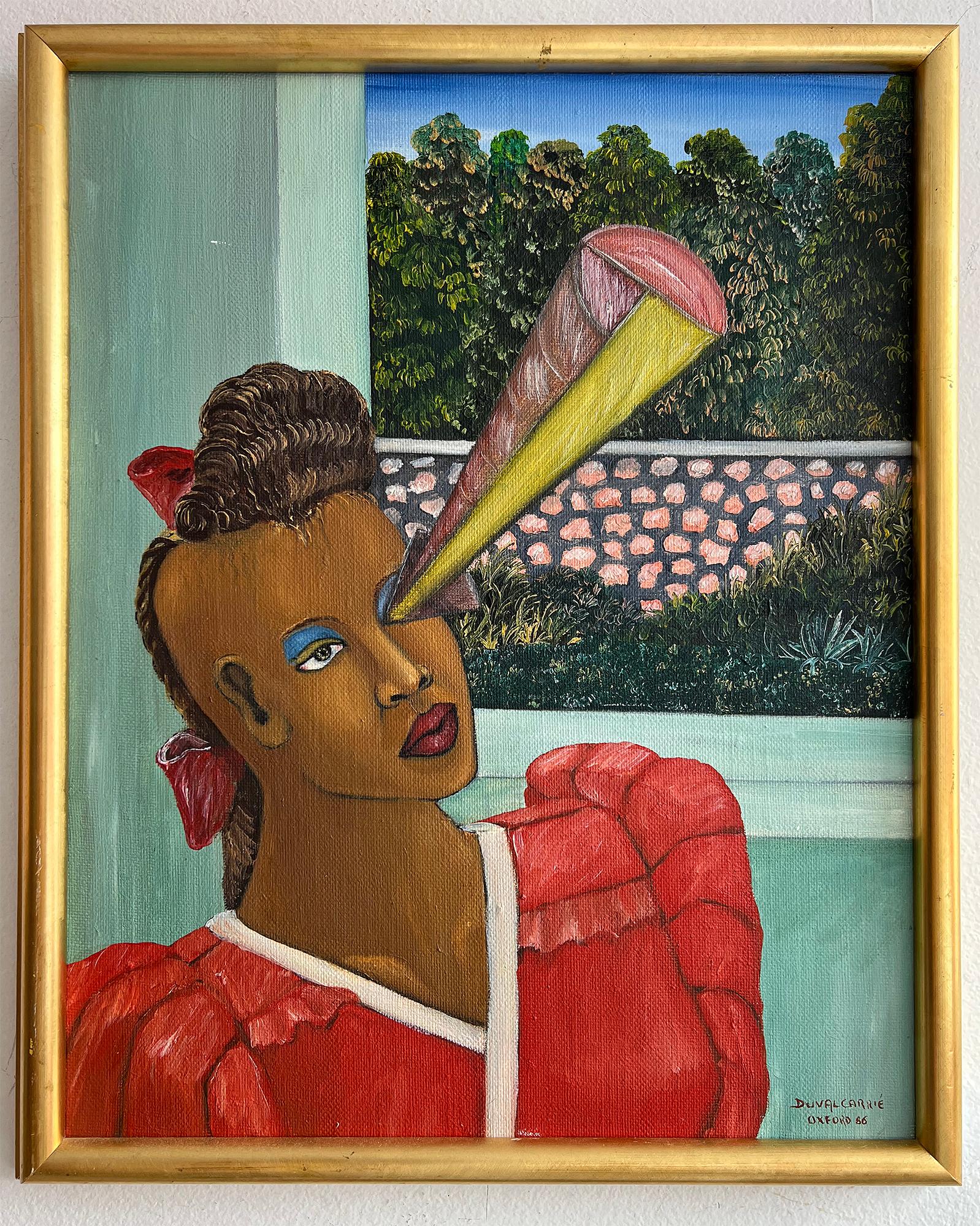 The Vision - Surreal Black Female Portrait – Painting von Edouard Duval-Carrié