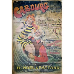 Cartel de viaje de Cabourg de hacia 1890, creado por Édouard Elzingre