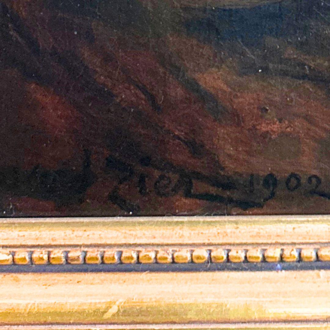 Großes antikes Aktgemälde, Ölgemälde auf Leinwand, signiert und datiert, Dance 19. Jahrhundert im Angebot 5