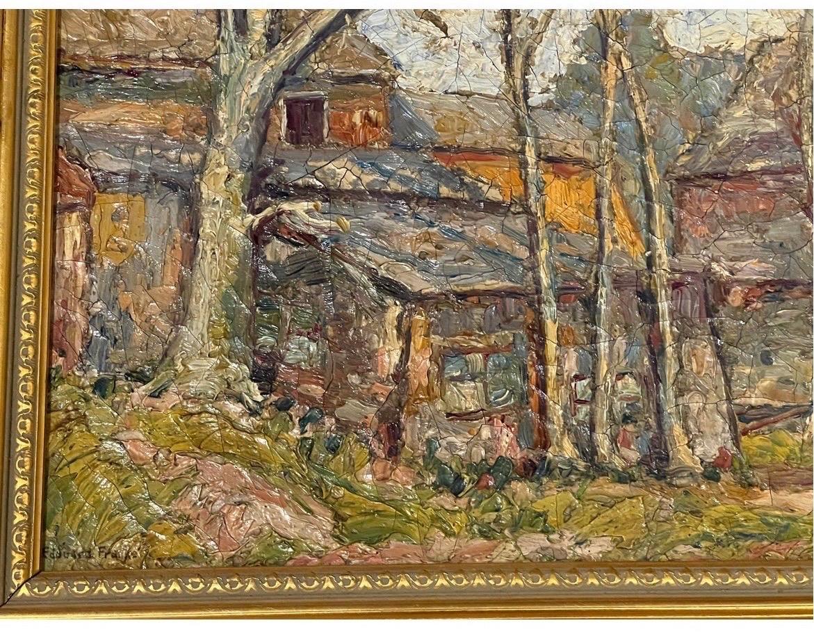 Edouard Franke “Chatham Mass, Farmscape” Antique American Impressionist In Good Condition For Sale In Atlanta, GA