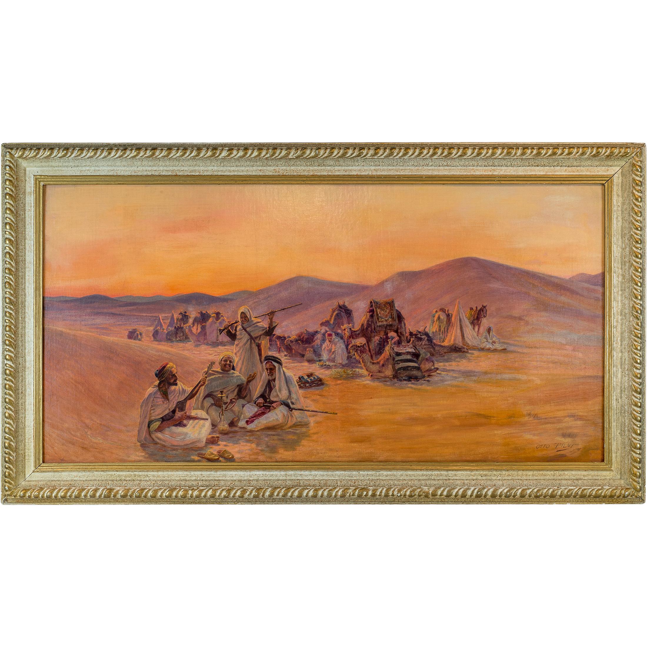 Bedouin Camp - Painting by Otto Pliny