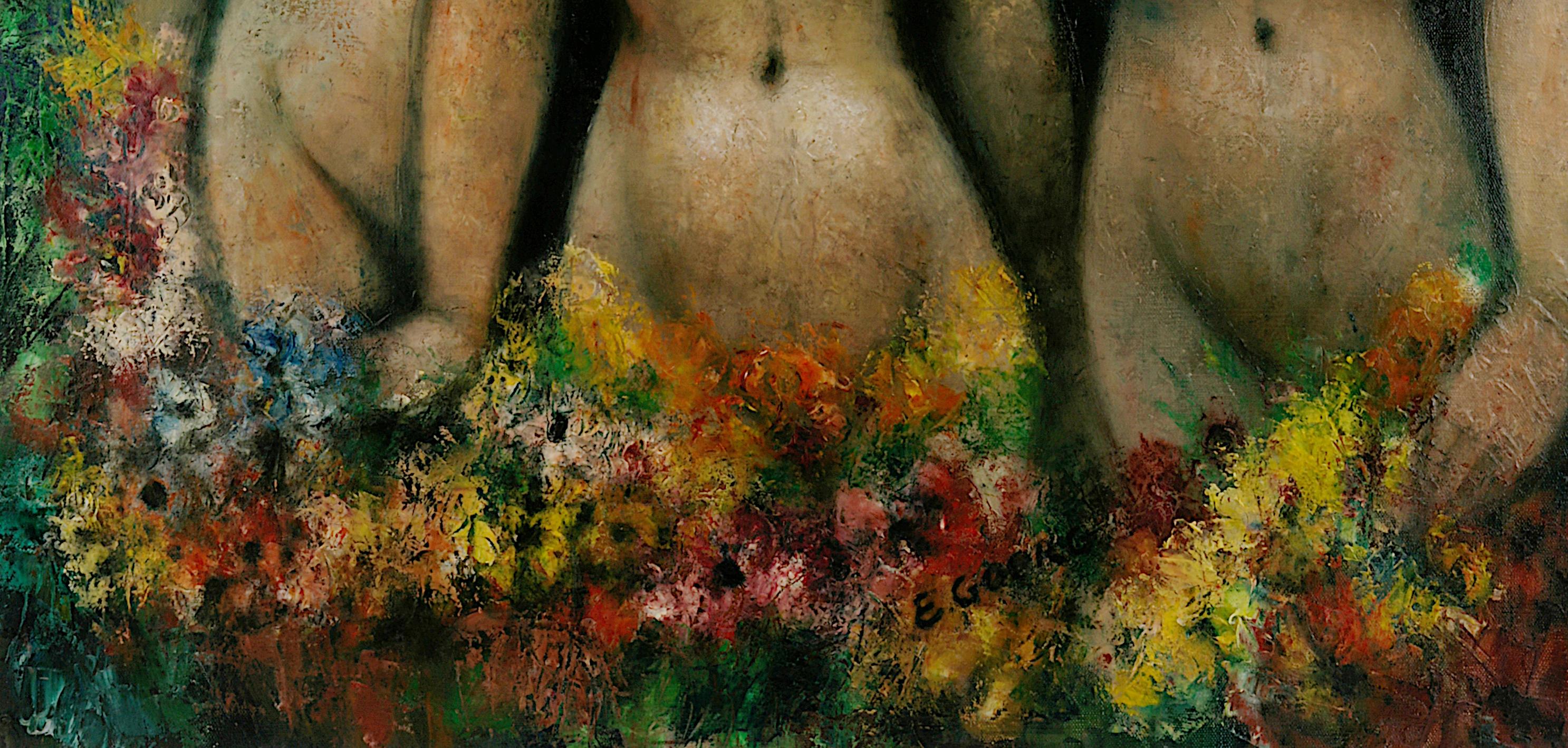 Edouard Goerg, Les 3 Brunes, Óleo grande sobre lienzo, 1955 en venta 3