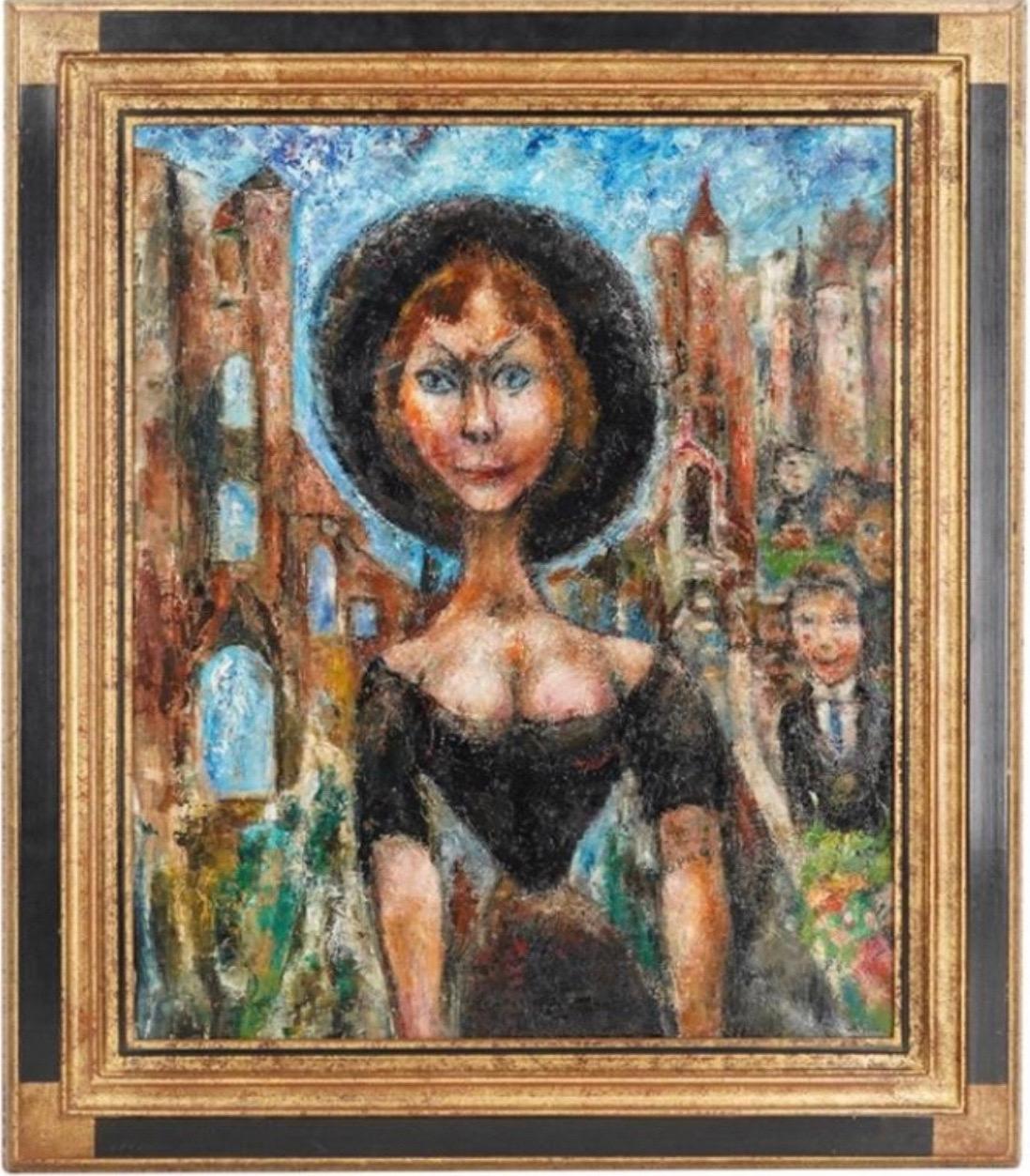 Figurative Painting de Edouard Goerg - Parisienne en Vacance