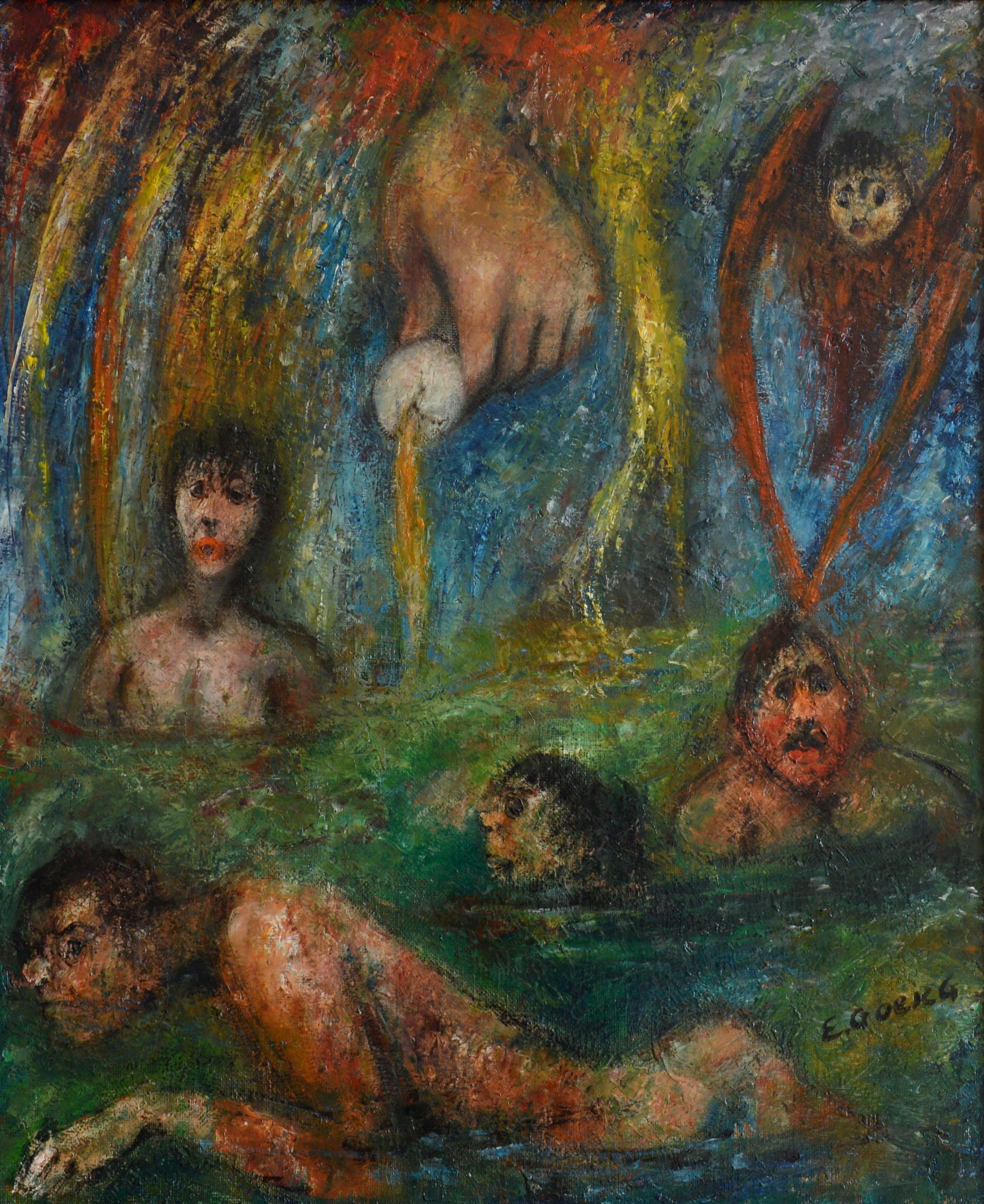 Toujours la Vie Recommence - Painting di Edouard Goerg