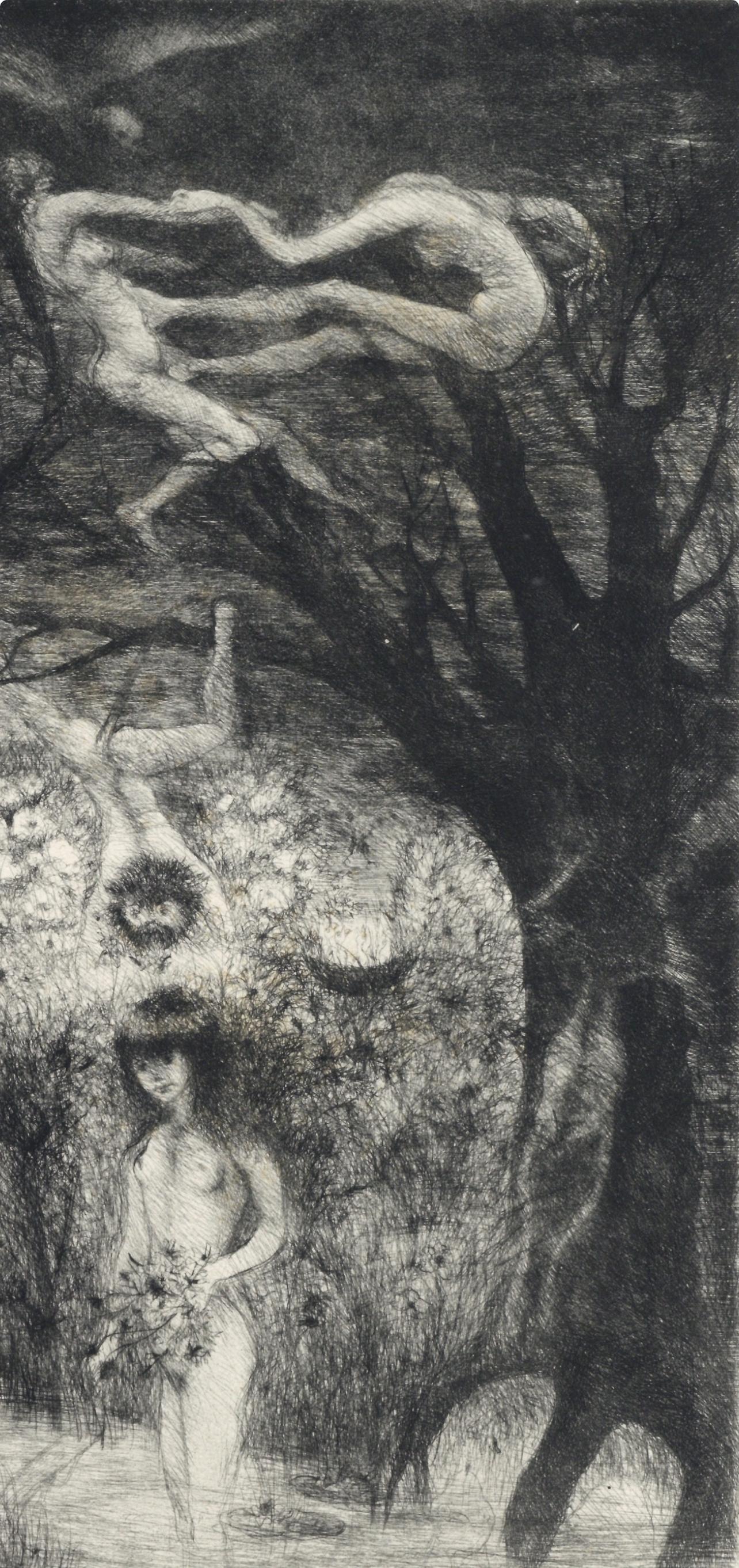 Composition, Alternance, Édouard Goerg - Black Landscape Print by Edouard Goerg