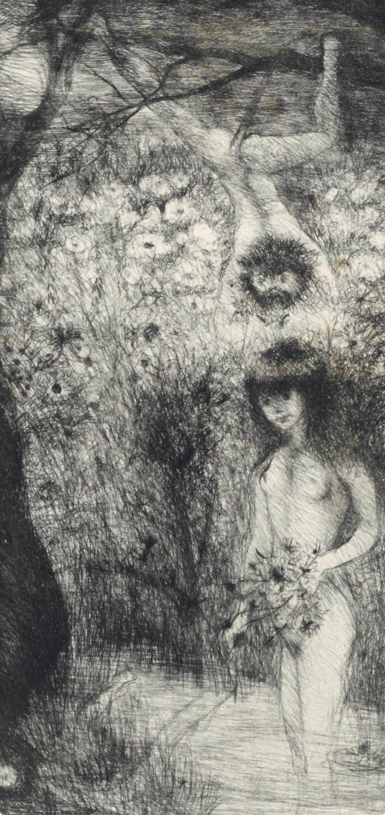 Etching on Rives BFK paper. Unsigned and unnumbered, as issued. Good condition. Notes: From the folio, Alternance, 1946. Published by Le Gerbier, Paris; printed by atelier Quesneville, Paris, March 2, 1946. Excerpted from the folio (translated from