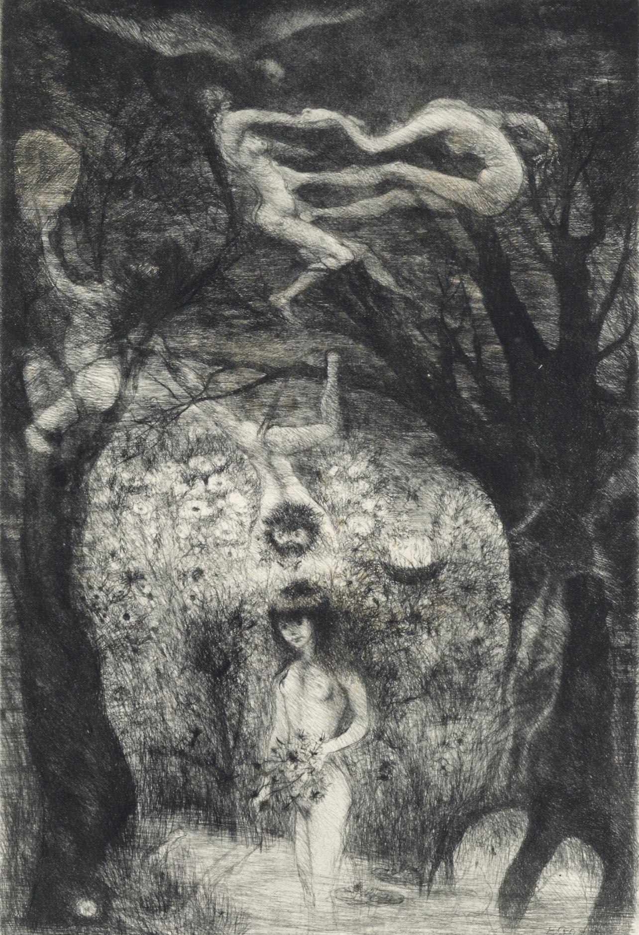 Edouard Goerg Landscape Print - Composition, Alternance, Édouard Goerg