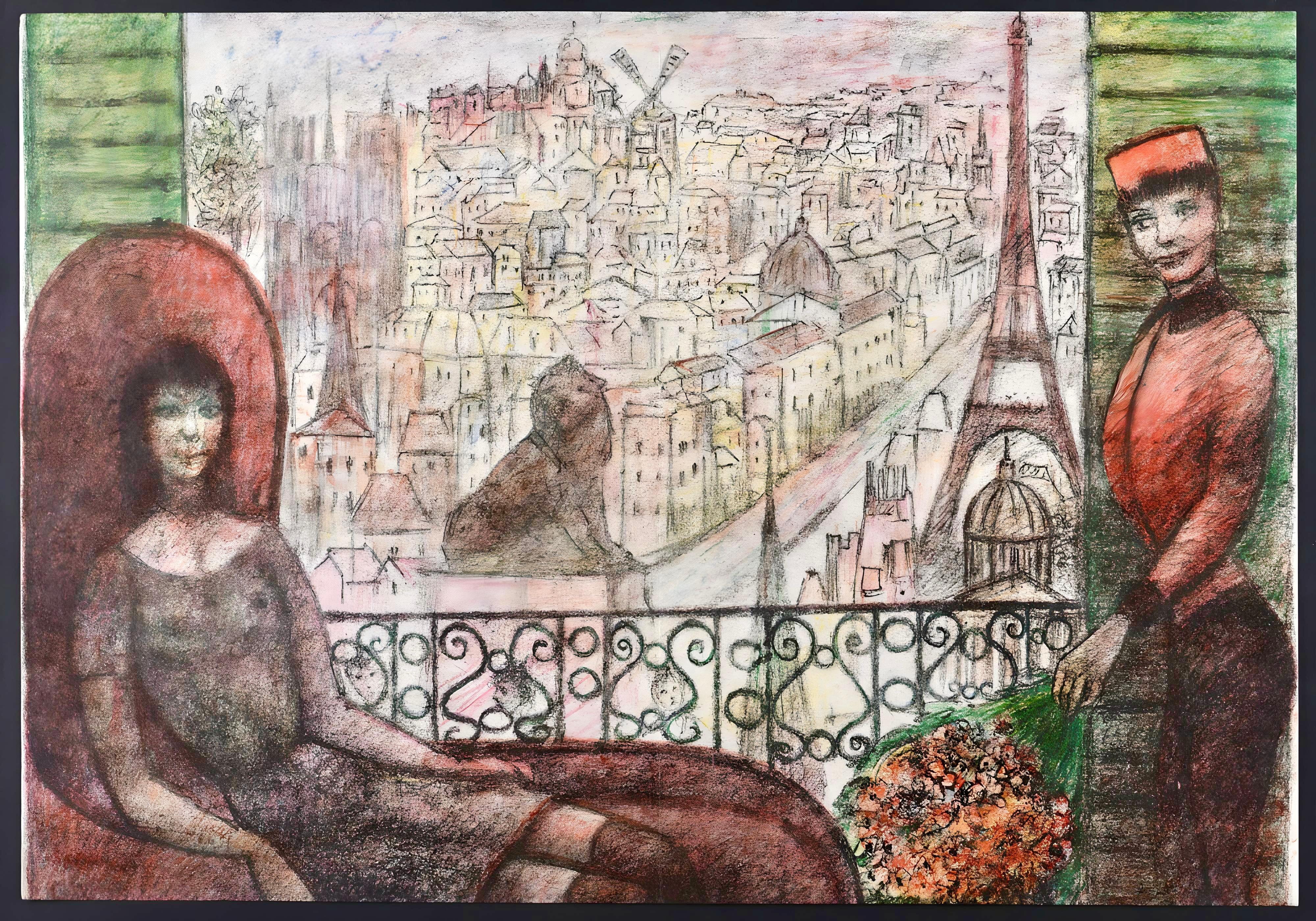 Goerg, Du balcon, Au Temps de Paris Seine (after) For Sale 2