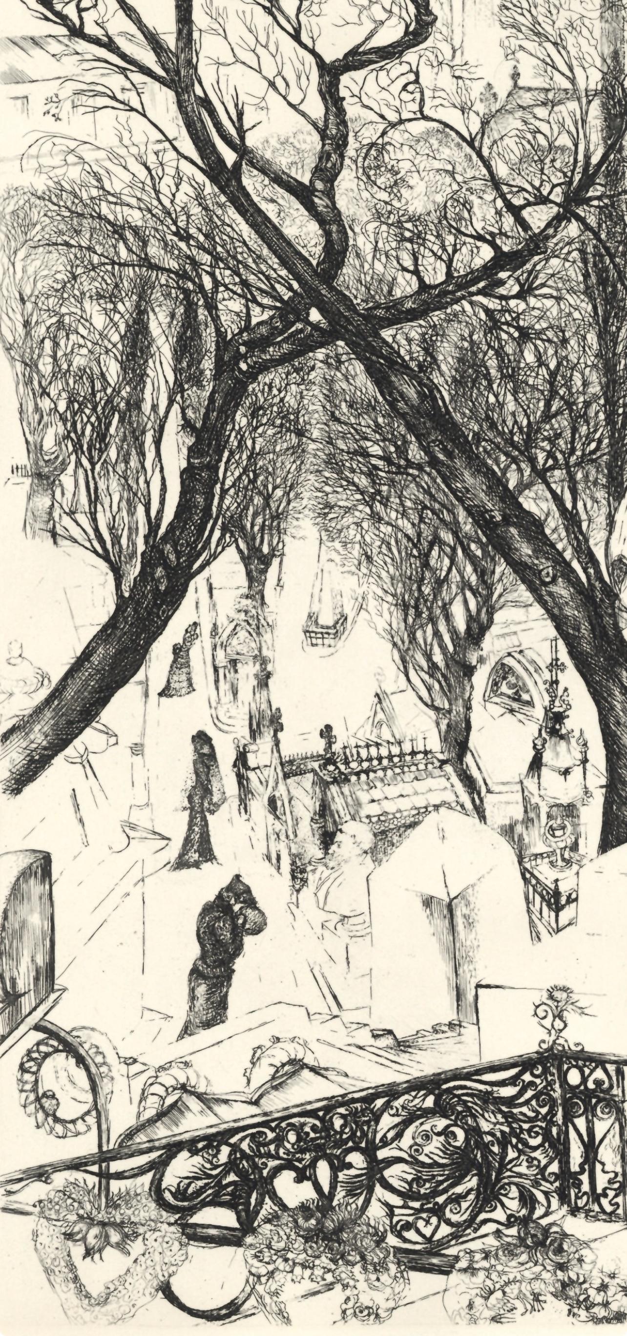 Le Cimetière du Père, A La gloire à Paris, Edouard Goerg in vendita 1