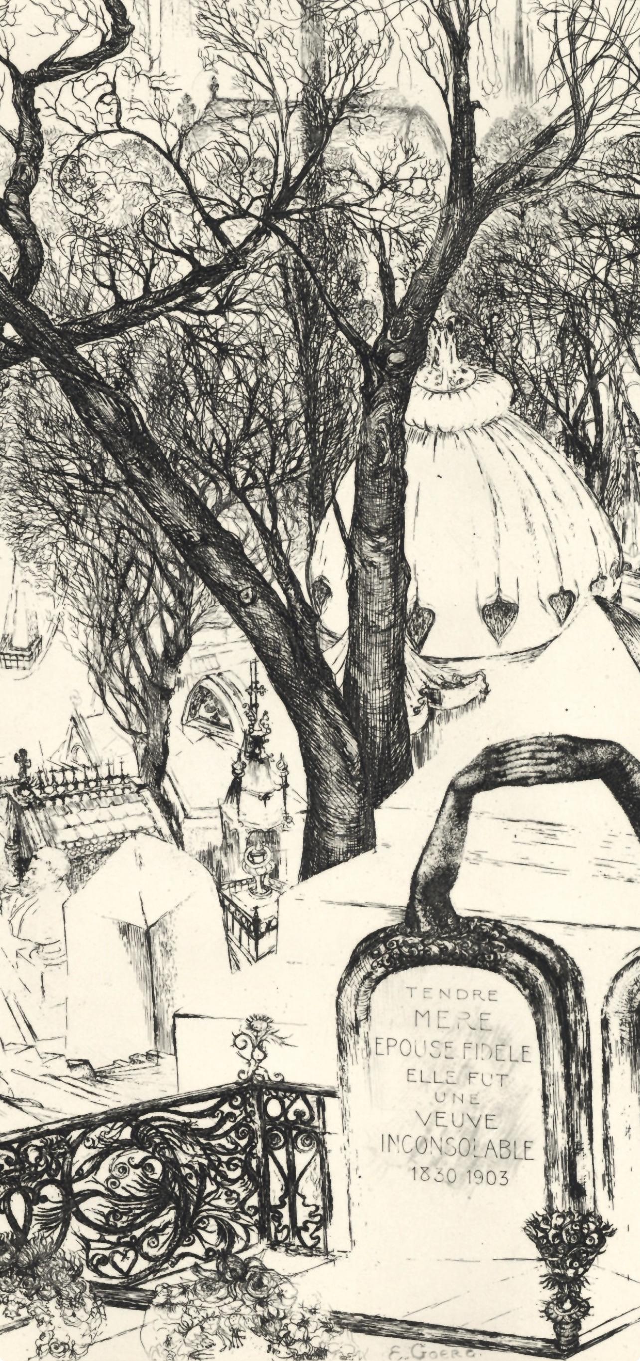 Le Cimetière du Père, A La gloire à Paris, Edouard Goerg in vendita 2