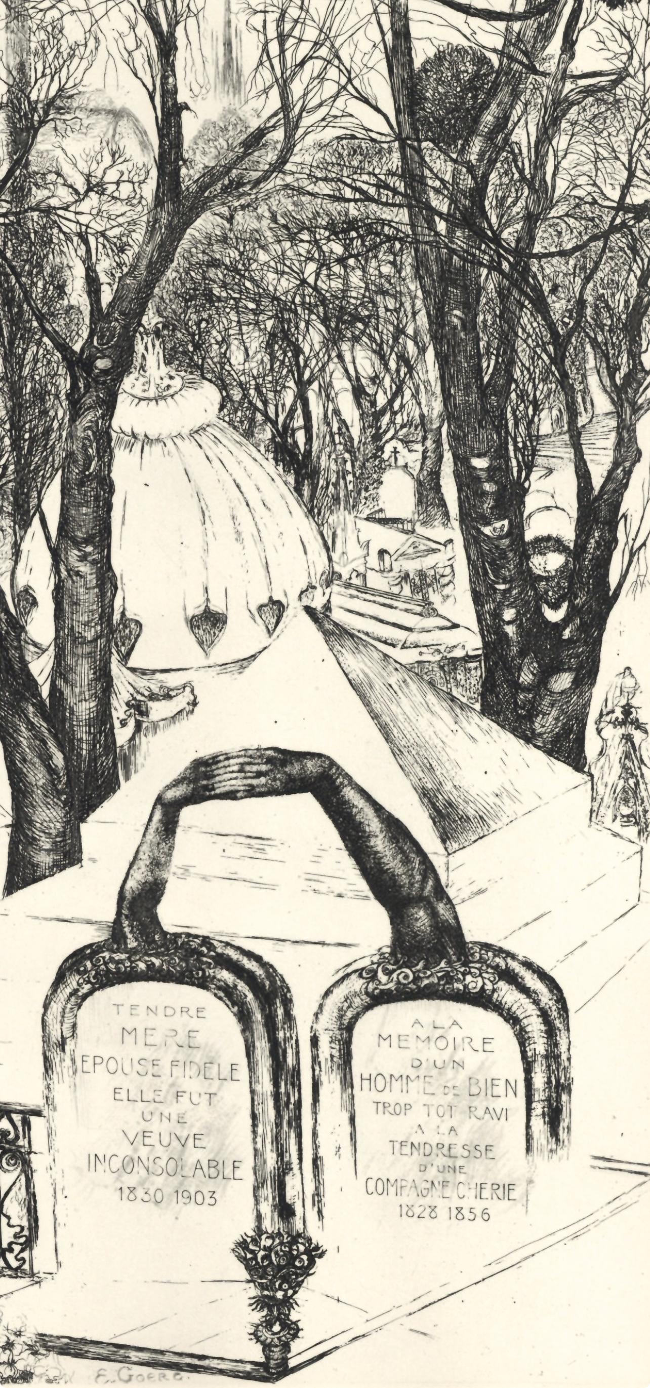 Le Cimetière du Père, A La gloire à Paris, Edouard Goerg in vendita 3