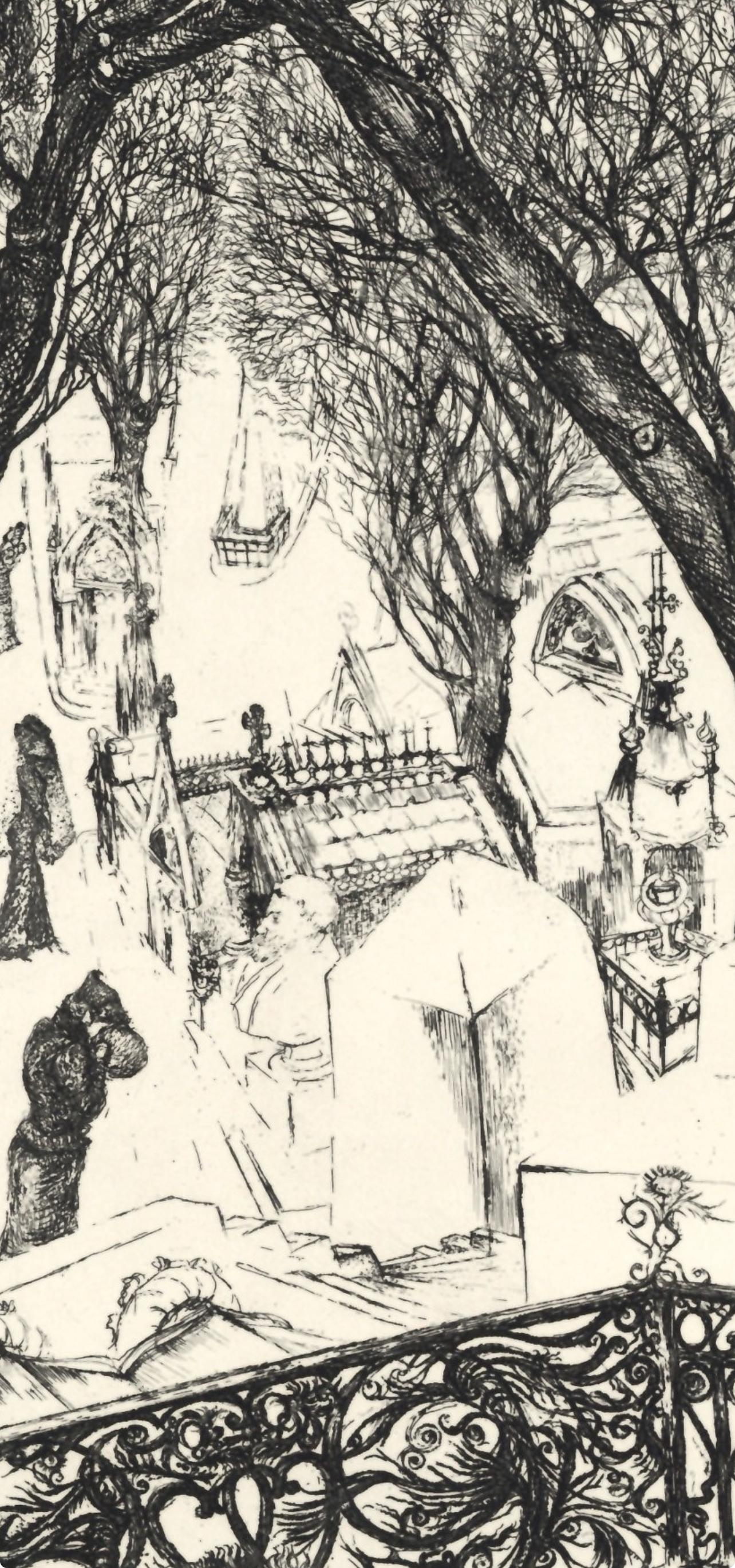 Le Cimetière du Père, A La gloire à Paris, Edouard Goerg in vendita 4
