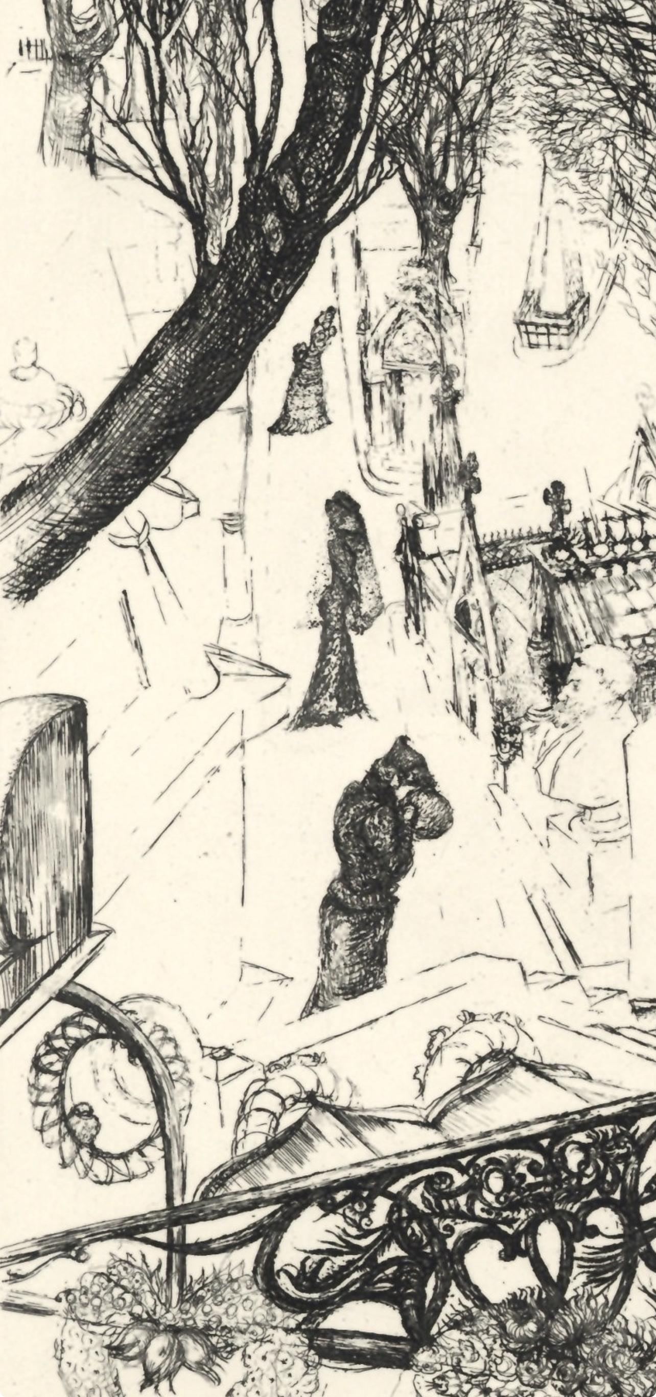 Le Cimetière du Père, A La gloire à Paris, Edouard Goerg in vendita 5