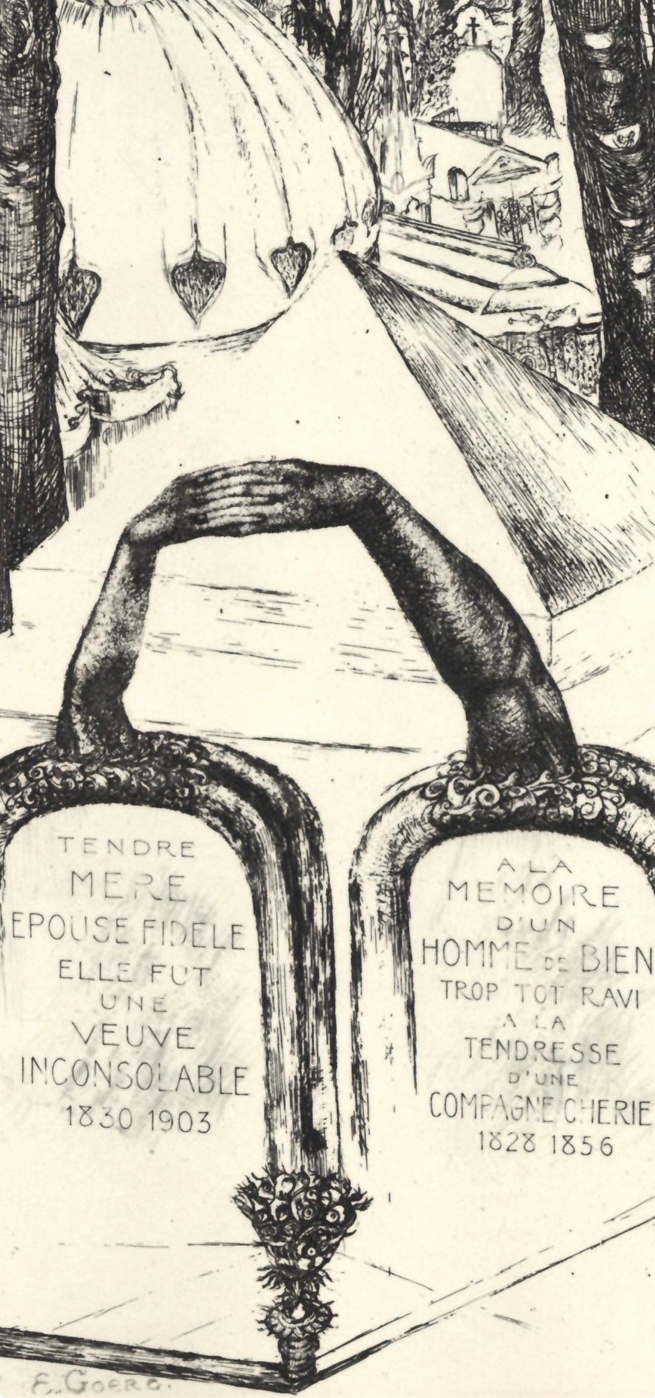 Le Cimetière du Père, A La gloire à Paris, Edouard Goerg in vendita 6